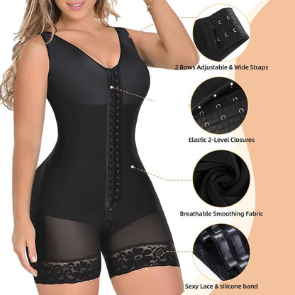 Transform Your Curves with YIANNA Colombian Shapewear - Ultimate Tummy Control Full Body Shaper with Convenient Zipper Crotch and Butt Lifting Design